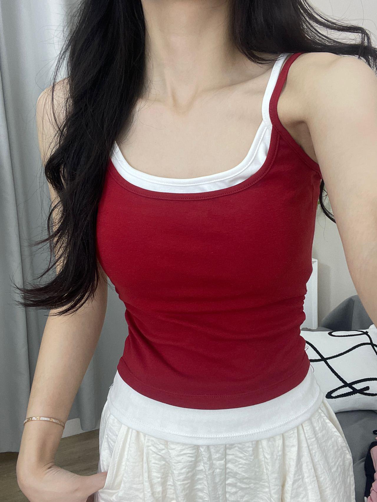 

Женский летний облегающий топ из двух частей с нагрудными вкладышами, контрастными цветами, красивой спинкой и утягивающим талию дизайном One size