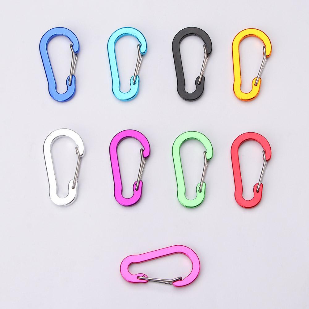 Hiking Camping Hook S-shape Fishing Aluminium Zinc Zinc Alloy Carabiner Snap Clip Keychain Spring Buckle