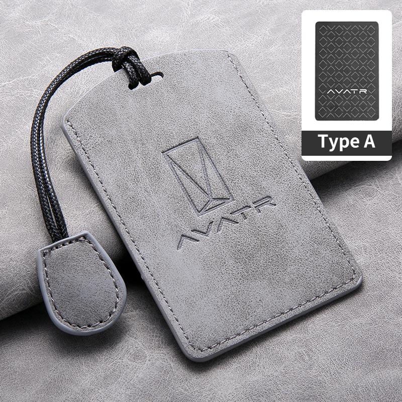 Sheepskin Leather Car NFC Card Smart Key Case Full Cover Protector Shell For AVATR 11 12 Avita 11 2025 Keychain Auto Accessories