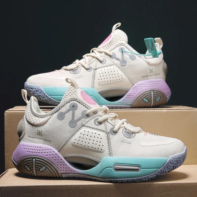 

Plus Size Cross-Border Basketball Shoes Men s Shoes Mid-Top Wear-Resistant MD+ Rubber Sole Children s Sports Shoes Teenage Women 36