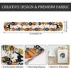 Bonhause Pumpkin Halloween Table Runner 13x60 Inch Jack-O-Lantern Black Cat Bat Spooky Kitchen Dinning Table Decoration for Fall Indoor Outdoor Home