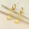 Cazador Cute Flower Stud Earrings for Women Stainless Steel Jewelry Gold Color Floral Piercing Earrings 2026 Trend Gift