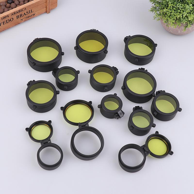 Rifle Scope Lens Cover Spring Up Quick Flip Openning Lens Dustproof Cover Telescope Cap For 36-64Mm Caliber Hunting Riflescopes