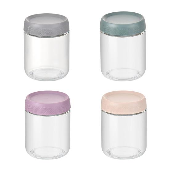 Yousheng 4Pcs/Set Airtight Overnight Oats Jars Glass Meal Prep Containers Stackable Mason Jars with Lids Leakproof Reusable Food Storage Jars