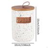 Airtight Ceramic Canister with Wooden Lid for Kitchen And Pantry