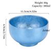 Pure Titanium Thickened Salad Bowl,11.5 cm Multicolor Double-Layer Glossy Texture Home Food Storage Soup Titanium Bowl Tableware