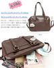 School Synthetic High School Bosdon School PU Large Student School Long Shoulder Strap Included [Euetik] Bag, Brown, Leather, Student, Girls,