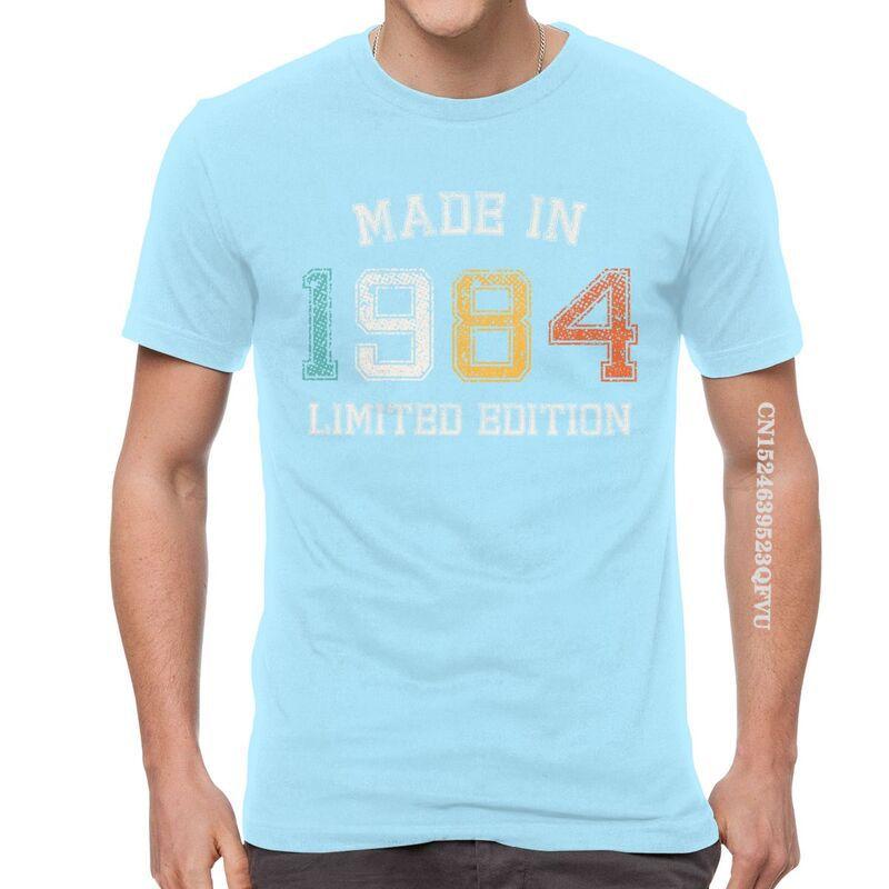 Born In 1984 Tshirts Men Men Streetwear T Shirts Made In 1984 Birth Year EMO Men  Tshirt Cotton Oversized Tee Tops Clothes