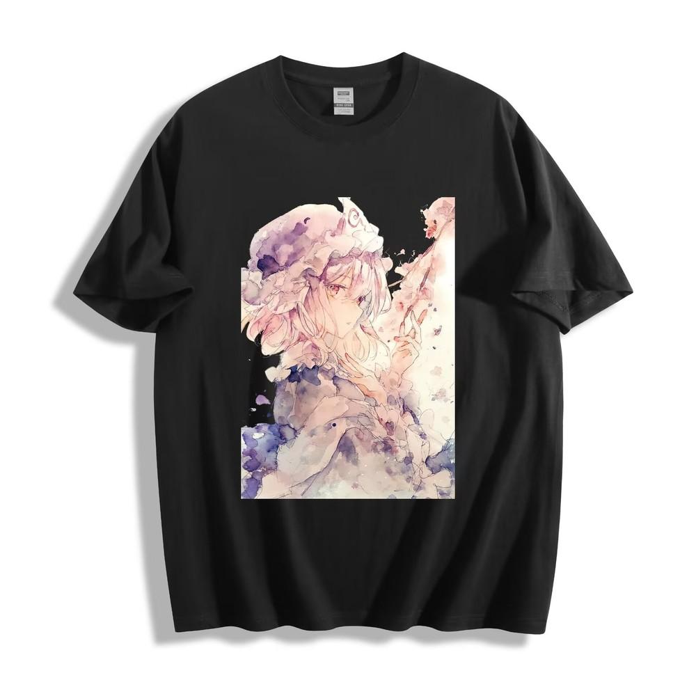 Touhou Project Yuyuko Saigyouji T-Shirt - Watercolor Portrait Unisex Tee