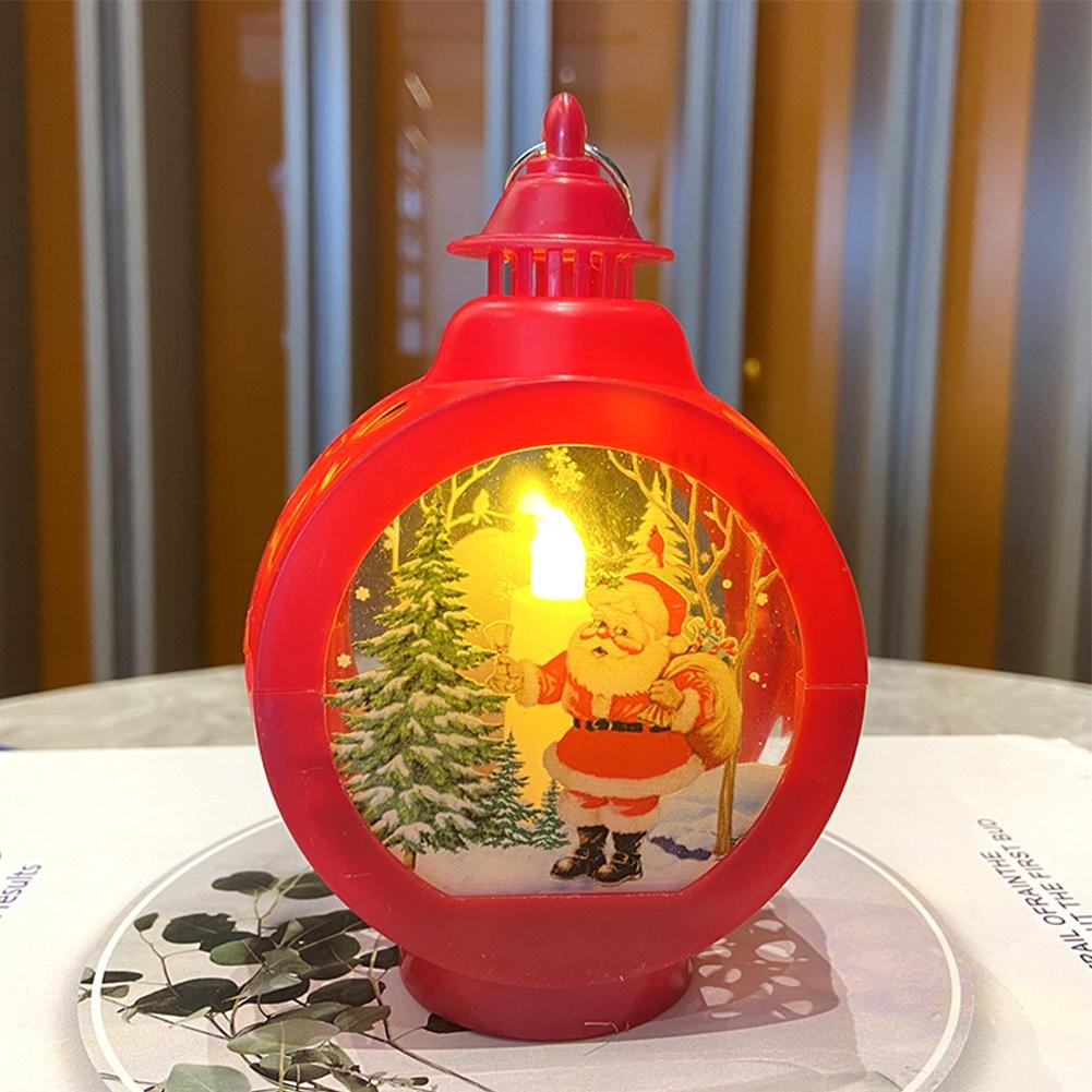 Snowman Lantern Ornament with LED Night Light for Christmas Decoration