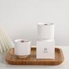 Handmade Soy Wax Vertical Striped Wood Core Ceramic Cup Scented Candle Creative High-end Scented Candle Ins Style
