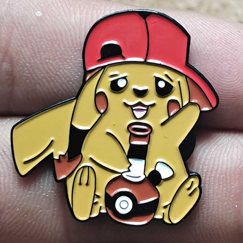 Anime  Bruise Pikachu Enamel Pin Lapel Pins for Backpacks Brooches Badges for Clothes Jewelry Gifts for Friend