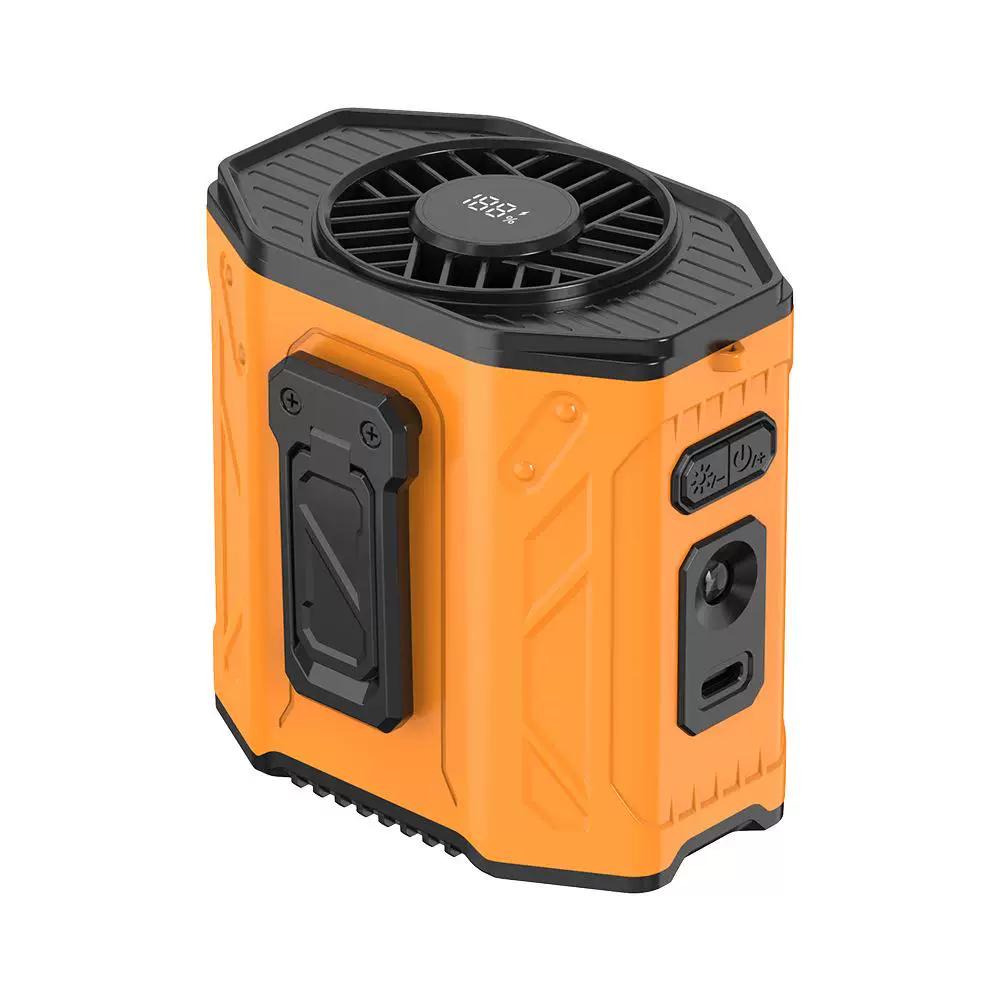 2026 New Model Waist-Mounted Fan for Outdoor Sports, High-Speed Waist Clip Fan, Flashlight, 100-Speed Neck Fan