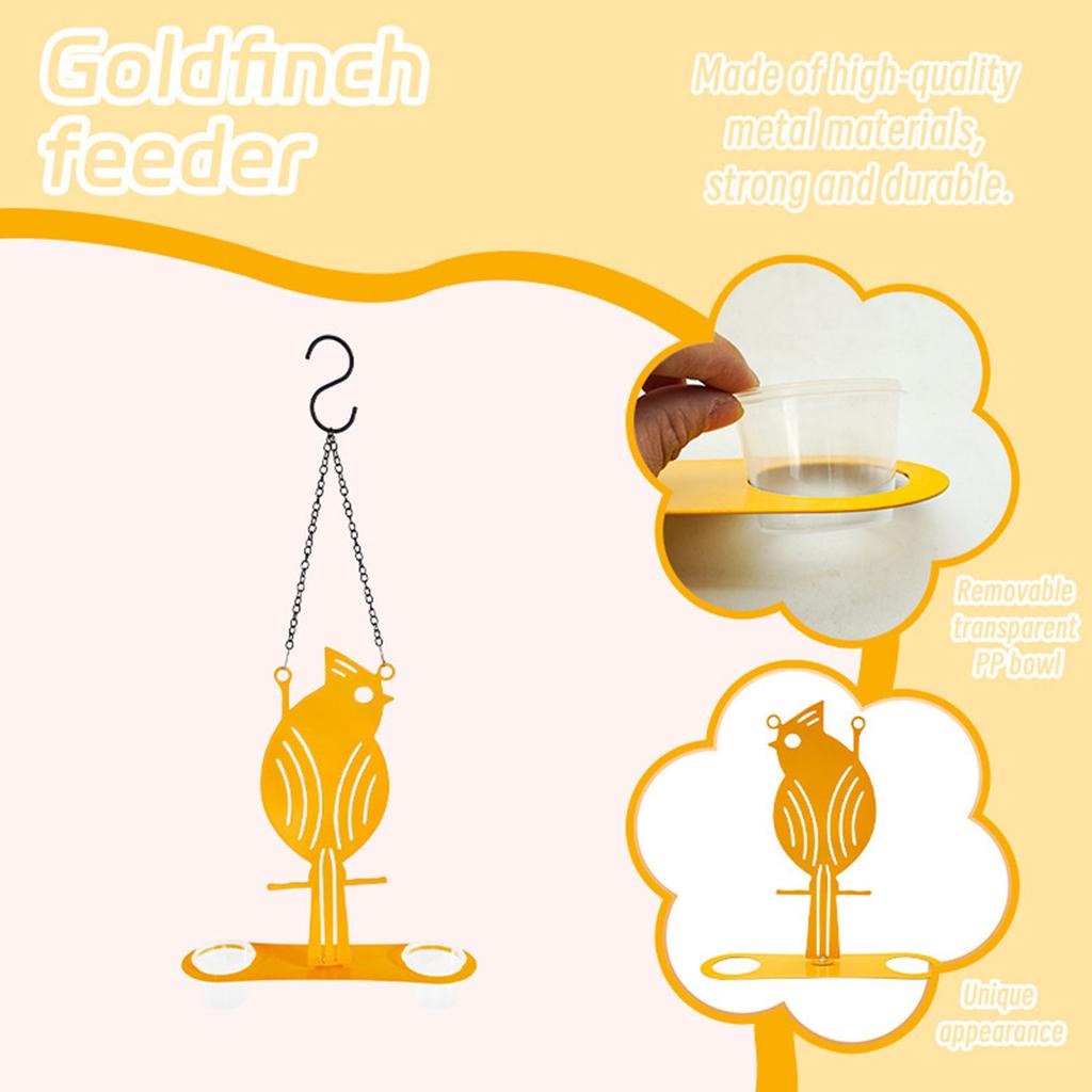 Hanging Bird Feeder Cup Platform for Attracting Various Birds To Garden and Patios Oriole Shape