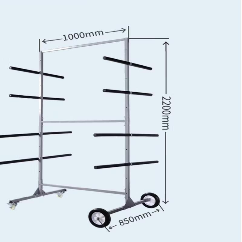 Aokewen Two-Wheel 5-Hook Car Bumper Paint Stand
