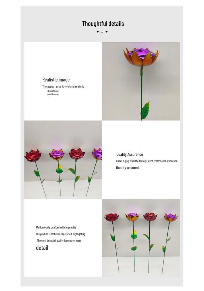 Ornements de Jardin de Roses en Fer Forgé pour la Décoration de Balcon et de Cour