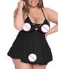 Delicate Sexy Girl Cute Lingerie Plus Size Women Underwear Applique Nightdress