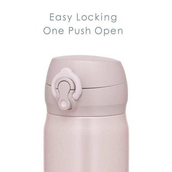 Thermos Vacuum Insulated Portable Mug 0.5L Beige Pink Easy Clean Detachable Drinking Spout Lightweight One-Touch Open Stainless Bottle Insulation BEP