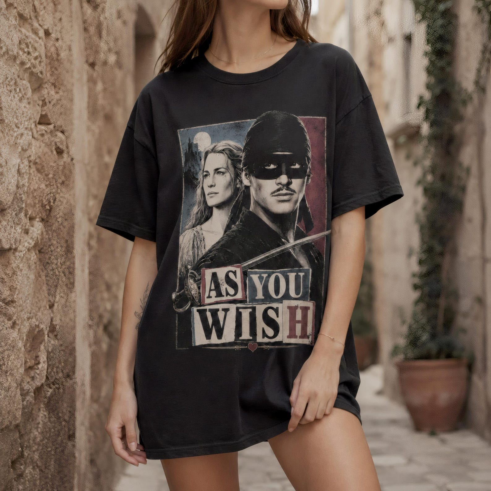 Princess Bride Shirt, As You Wish Tee, Dread Pirate Roberts Punk Movie Cotton TShirt 2XL