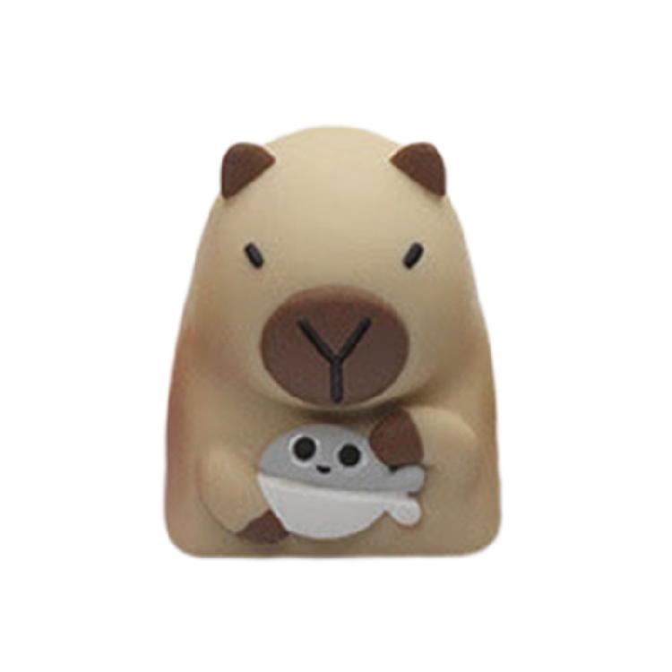 Farbverlauf Harz Tastenkappen mit Capybara Kunst Kompakte Größe Leichte Bauweise Für Mechanische Schalter