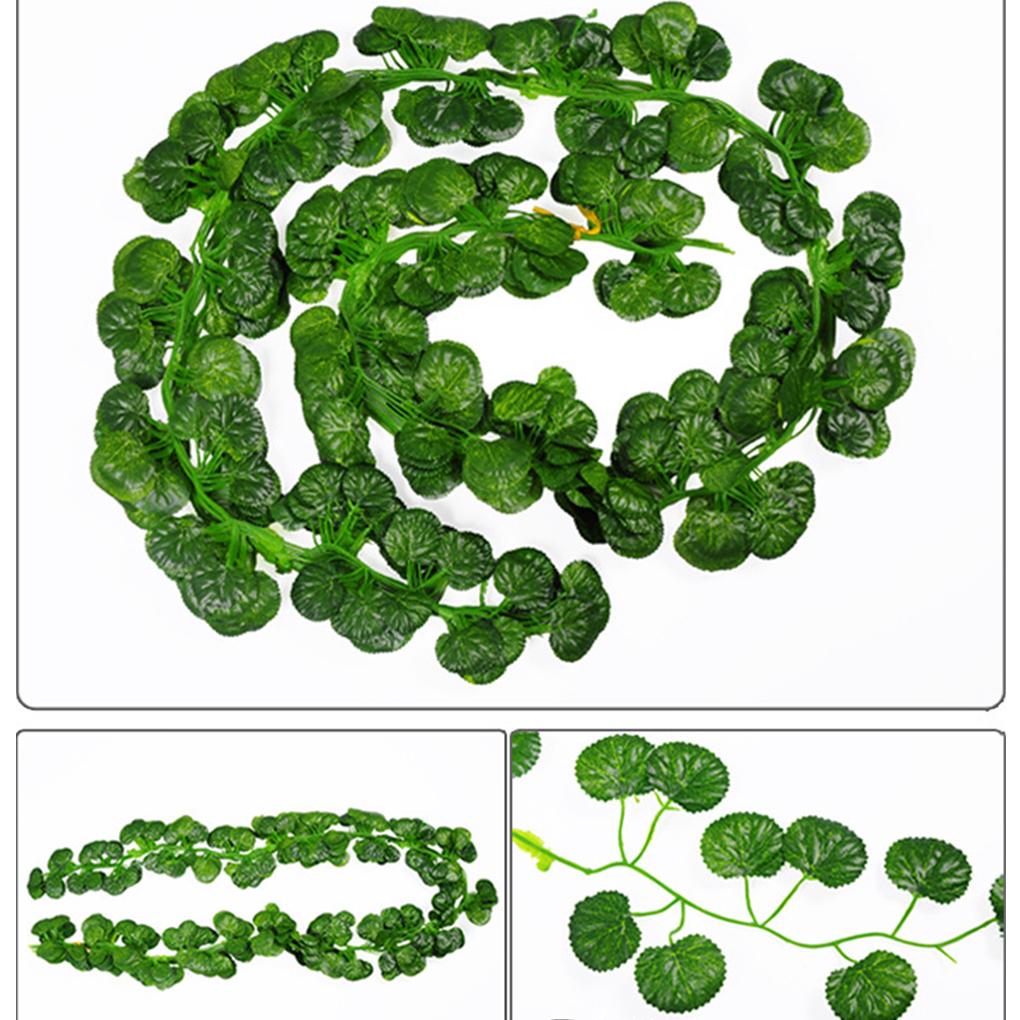 Artificial Vines Leaf Plants Wall Decoration Leaves Ornament Decorative Layout Props for Patio Hallway Wedding Party