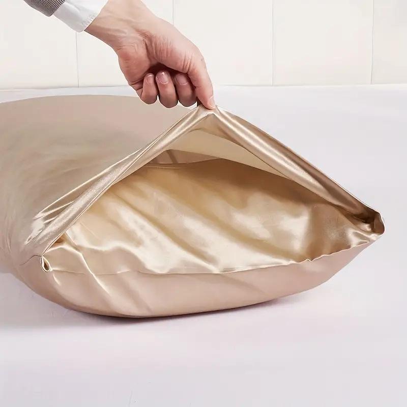 2PCS Satin Pillowcase Gifts Luxurious and Silky Throw Pillows with Envelope Closure 20x36 Inches Pillow Cover for Hair and Skin