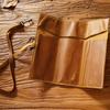 Vintage Genuine Leather Cowhide Pencil Roll Case - Simple, Multifunctional Roll-Up Pouch