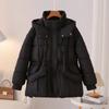 Women Winter  Plus Size  Parka    Loose Sweet Fashion Oversized Hooded Thicken Warm Cotton-padded Coat