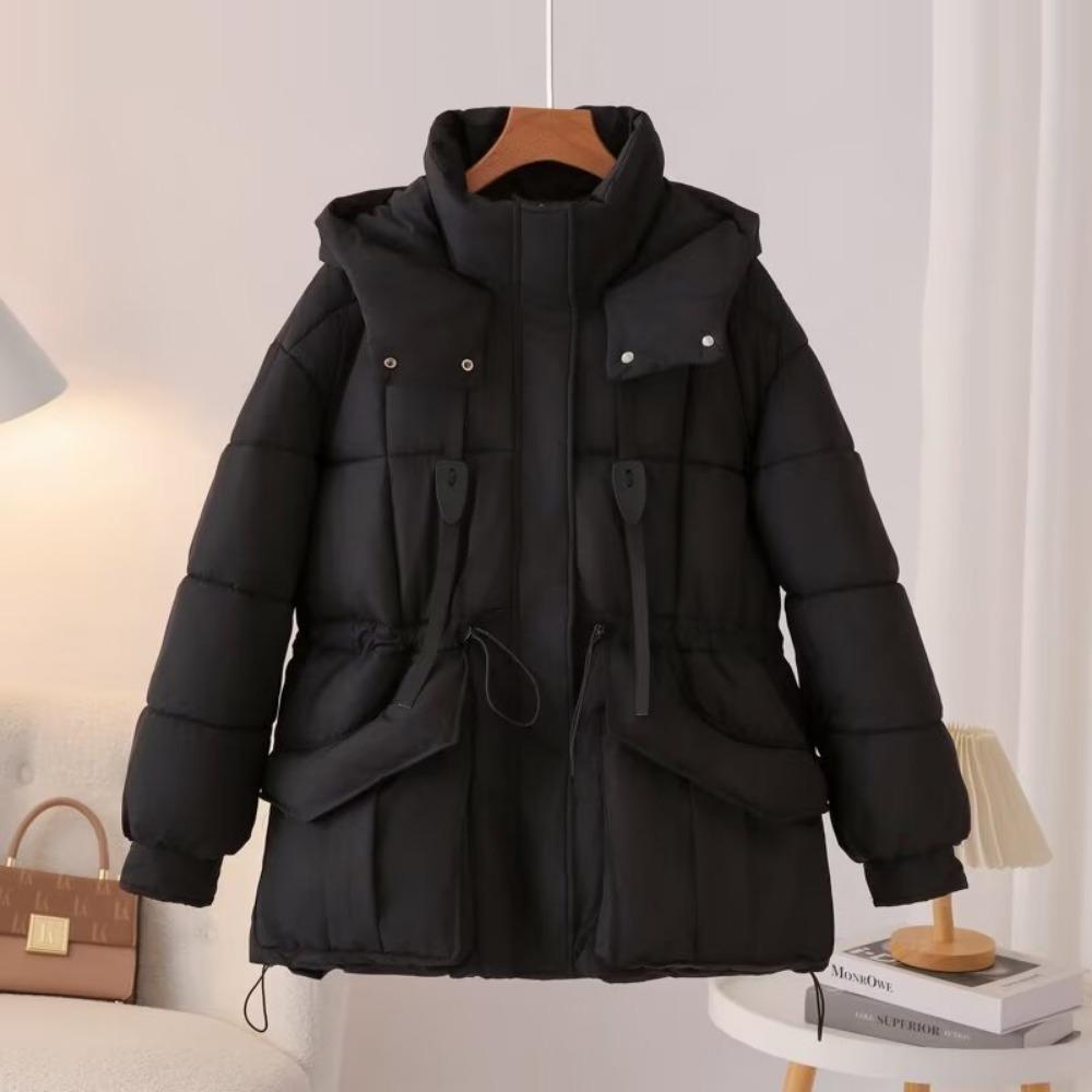 Women Winter Plus Size Parka Loose Sweet Fashion Oversized Hooded Thicken Warm Cotton-padded Coat