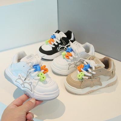 Chaussures de Sport pour Enfants - Nouvelle Arrivée Printemps/Automne, Baskets Blanches Dessin Animé pour Garçons, Chaussures de Skateboard Décontractées pour Filles, Chaussures à Semelle Souple pour Tout-Petits