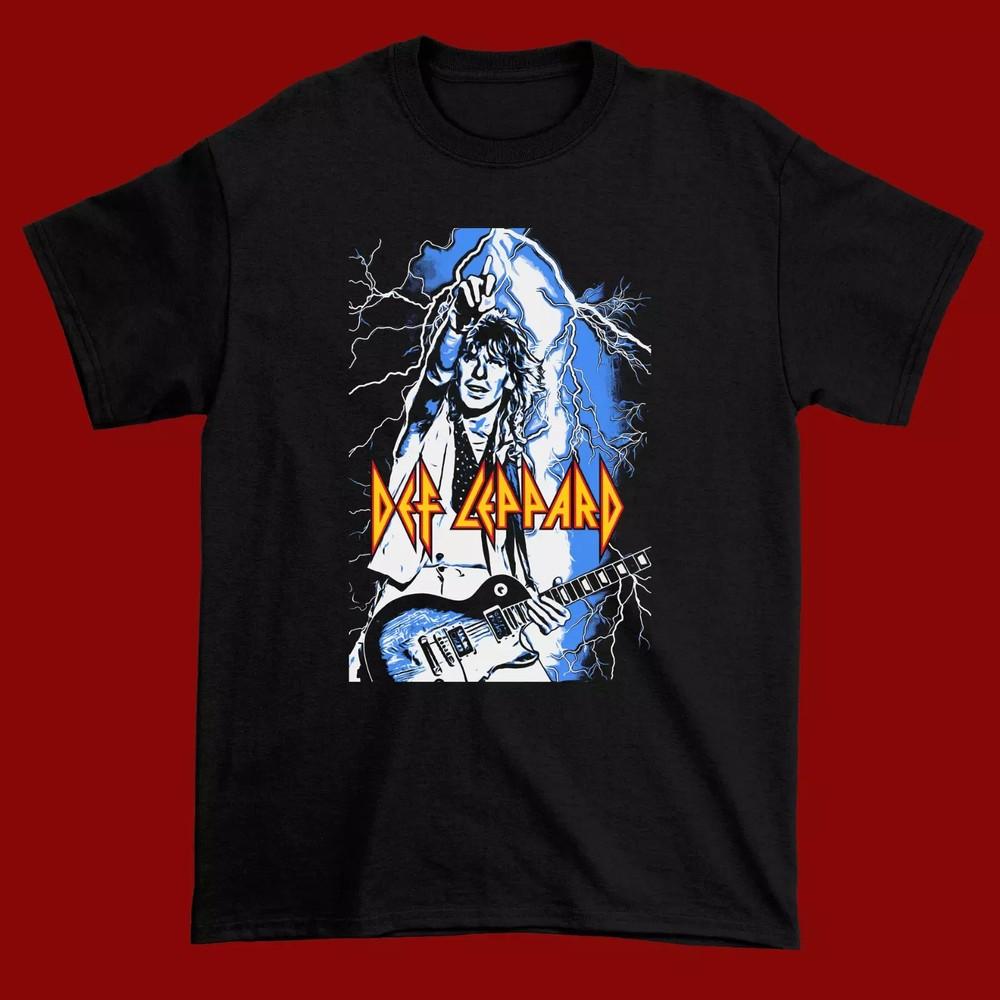 

Def Leppard Steve Clark Tribute Cotton Black All size TShirt Unisex T-Shirt L