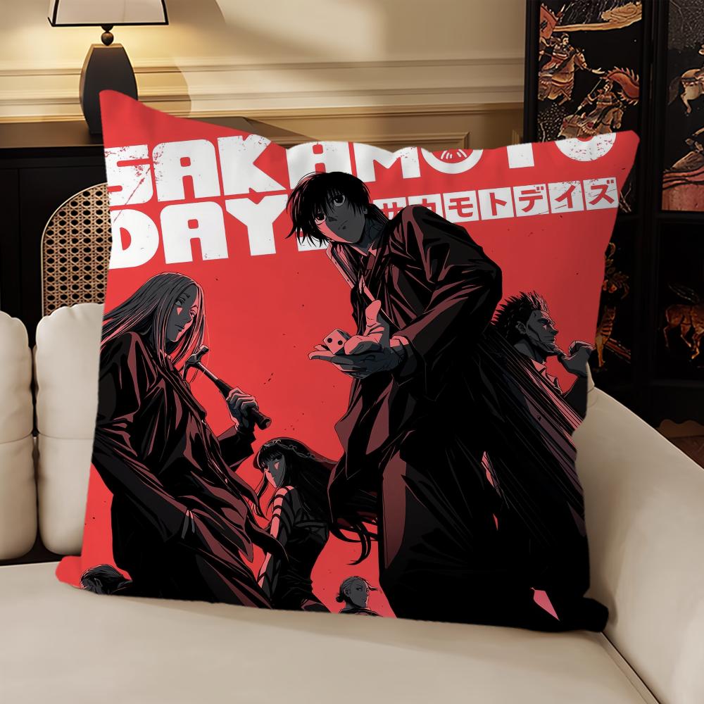 Classic Anime cushion cover Living Room Headboard Bedroom Office Cushion Cushion Sofa Nap Time S-Sakamoto Days 2025 Pillow Case