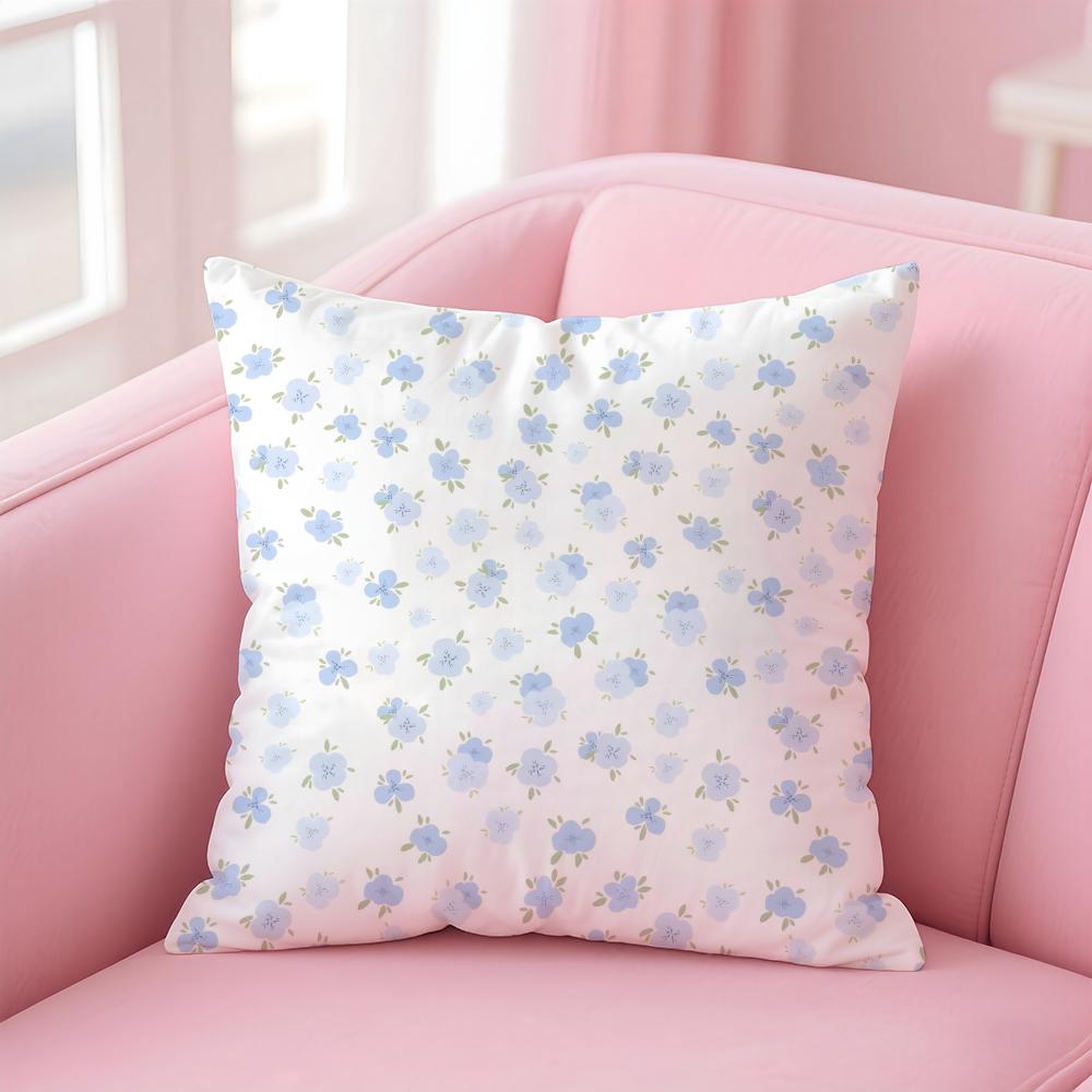 Elegant Flowers With Artistic Patterns Cushion Cover Linen Pillowcase Cover Soft Decor for Sofa Home Room