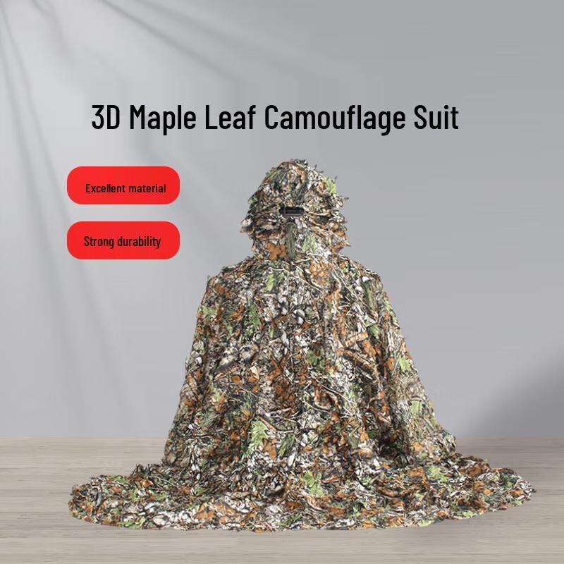 Męski 3D Kamuflaż Liść Klonowy Garnitur Ghillie