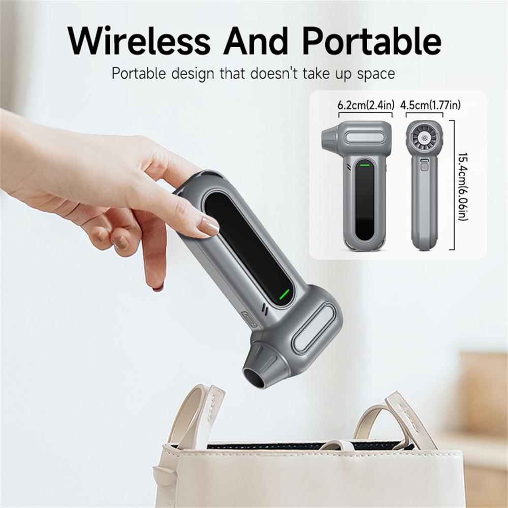 Electric Air Duster 400000RPM Turbo Jet Fan Super Power Cordless Rechargeable Blower Brushless Motor 3-Gear Adjustable Dust Fan