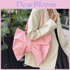 Canvas Butterfly Knot Shoulder Bag With Zipper Closure For Daily Use