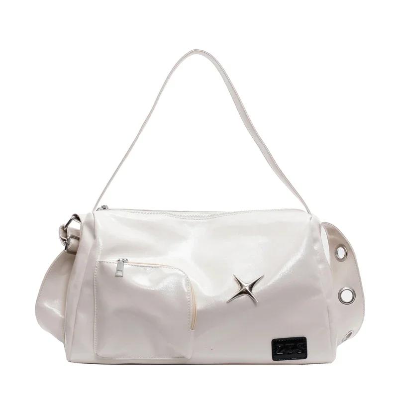 Women's PU Shoulder Bag Monochromatic Large Capacity Casual Bag Crossbody Bag Quality Trendy