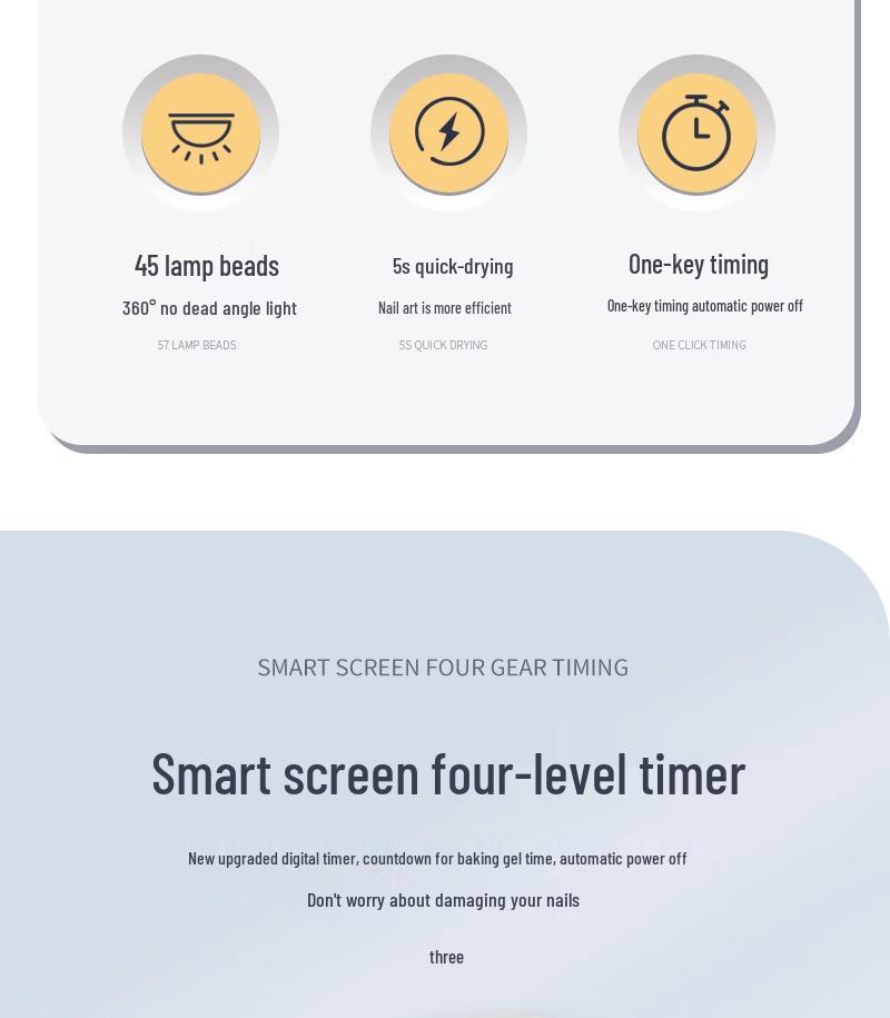 Quick-Dry Induction Nail Lamp: Salon-Grade Phototherapy Machine for Gel Polish—No Darkening of Hands