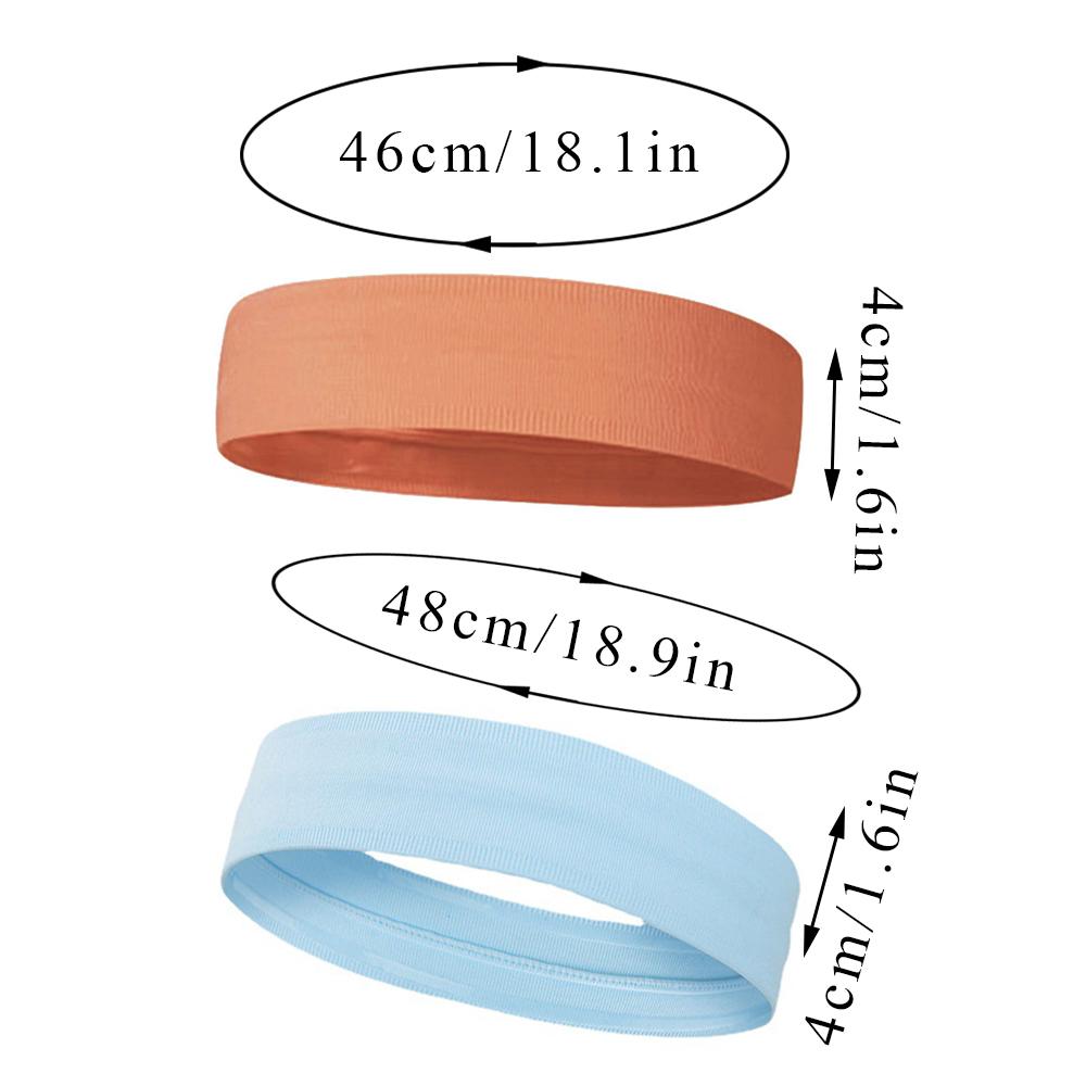 Men Sport Elastic Headbands Thick Non-Slip Sweatband Sports Gym Headband Women Men Breathable Basketball Fitness Yoga Hair Band