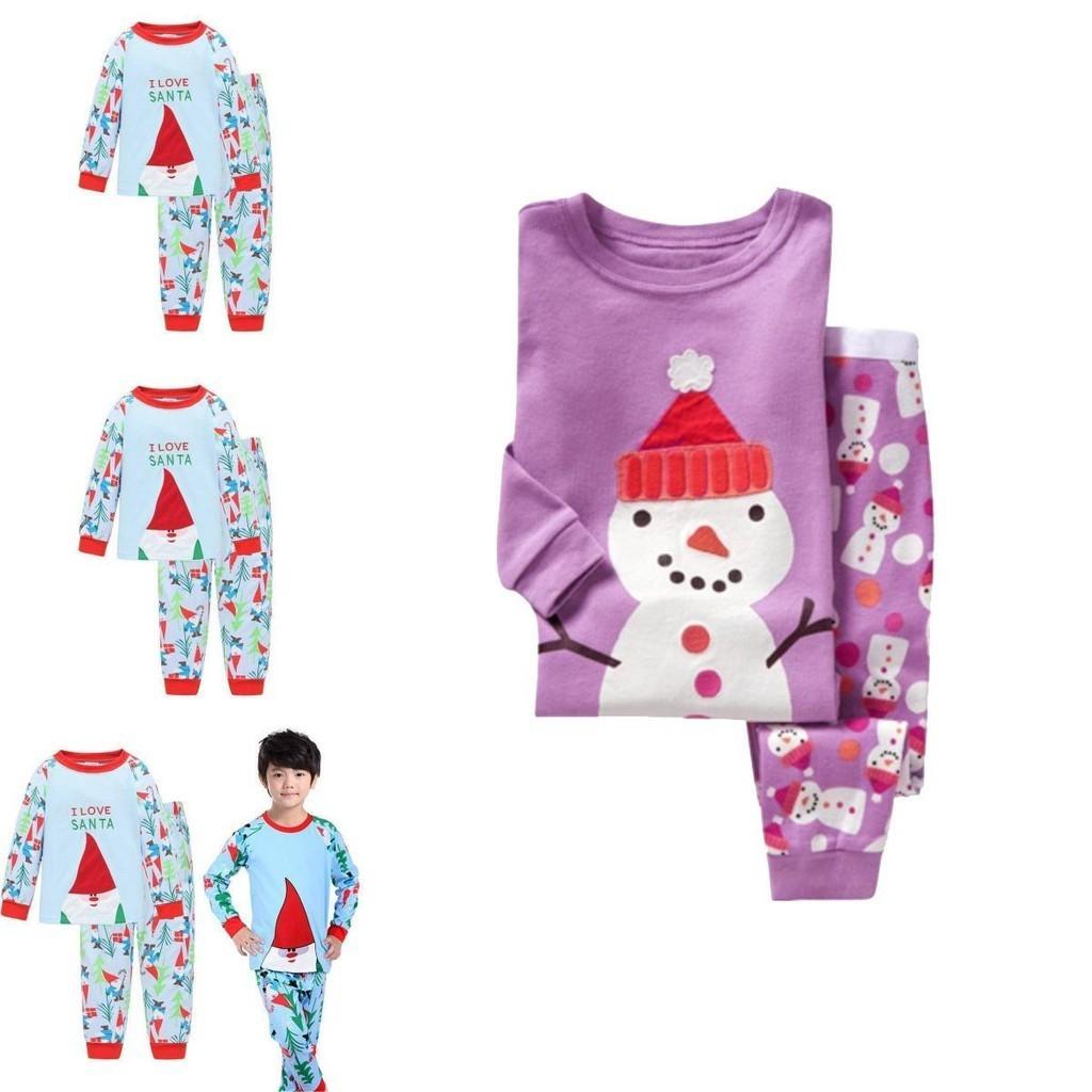 New Cotton Blend Christmas Outfit Set For Kids Cozy Soft Comfortable Sleepwear