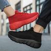 Women's Black Red Green Orange Sport Shoes Men Casual Lightweight Slip On Walking Socks Shoes Couple Jogging Sneakers