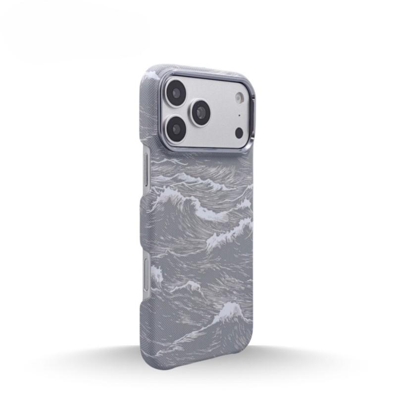 Magnetic Wave PC Case IPhone 18 Pro Max 17 16 Series Semi-Transparent Hard Shell Shockproof Anti-Fingerprint