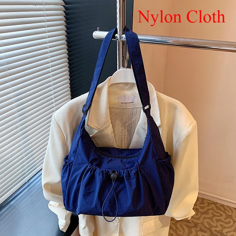 Korean Large Capacity Crossbody Bags for Women Versatile Ladies Multi-pocket Shoulder Bag Solid Color Bow Female Handbag Tote