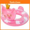 Cartoon Cat Shape Thickened Kids Inflatable Swim Ring For Toddlers With Sponge Bottom Pvc Material Ages 2-4
