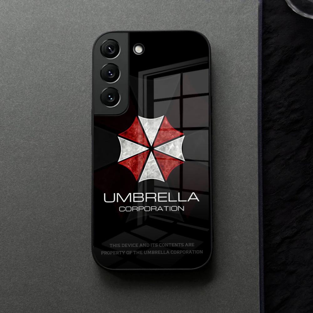 Umbrella Corporation Phone Case Glass For Samsung Galaxy S21 S25 S22 S20 S24 S23 Ultra Fe Plus A16 A34 A54 A24 Coque
