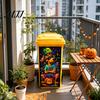Creative Skull Ghost Stickers for Balcony Halloween Wall Trash Can Decal Stickers, Spooky Horror Easy Application Festive Home Decals Outdoor Garbage