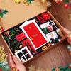 Datingshiny 26 StüCk Weihnachten Miniatur WichteltüR ZubehöR Set, Miniatur Wichtel ZubehöR Mit Wichtel TüR BriefkäSten Kranz Wei