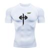 Men's Quick Dry Compression Fitness T-Shirt, Dumbbell Cross