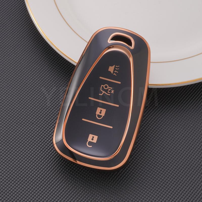 TPU 4/5 Przyciski TPU Pokrowiec na Kluczyk Samochodowy Fob Dla Chevrolet 2017-2019 Chevy Malibu Camaro Cruze Traverse Sonic Volt Bolt Equinox