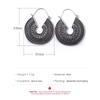 Bohemian Hollow Round Alloy Carved Earrings For Women Ins Style